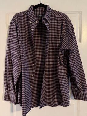 Daniel Cremieux Blue and Purple Gingham Button-Down Shirt